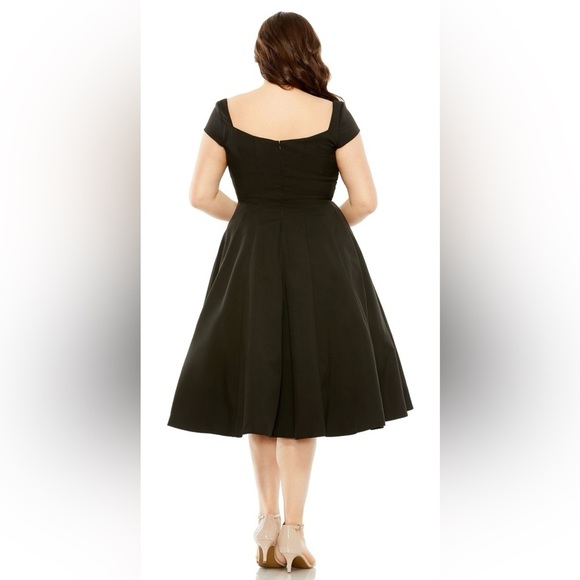 Mac Duggal 49784 NWT Cap Sleeve Square Neck Dress - Picture 3 of 7